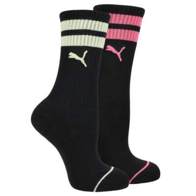 

Puma Half Terry 2 Pack Crew Socks Женские носки размера  85920102, Черный