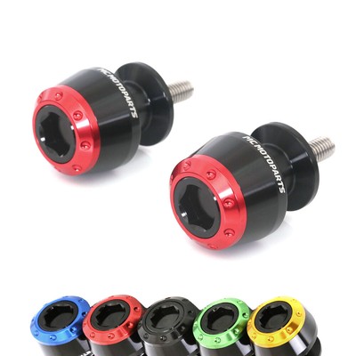 ATOM Black Racing Swing Arm Spools 6mm For YZF R1M R1 19 20 21 22 23