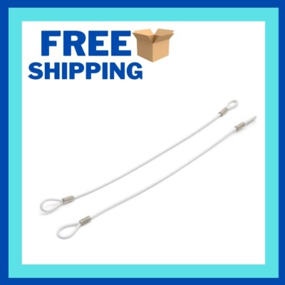 1000 SECURITY LANYARD 2 LOOP WHITE 8 INCH LOSS PREVENTION CHECKPOINT COMPATIBLE