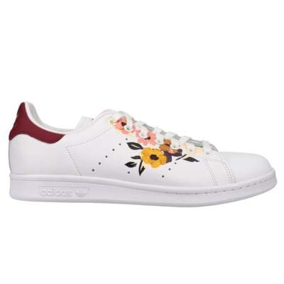 

Белые женские кроссовки adidas Stan Smith с цветочным принтом на шнуровке, повседневная обувь FW2524, Белый, adidas Stan Smith Floral Lace Up