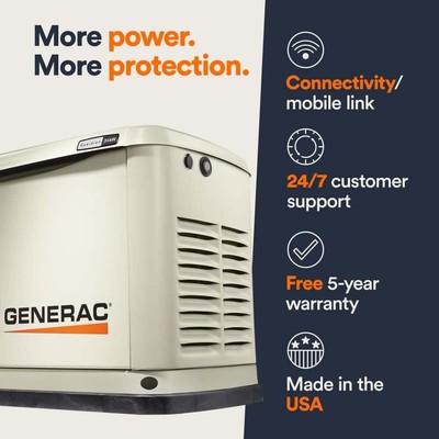 Generac Guardian 24Kw Home Standby Generator With Rxsw200A3 Transfer Switch