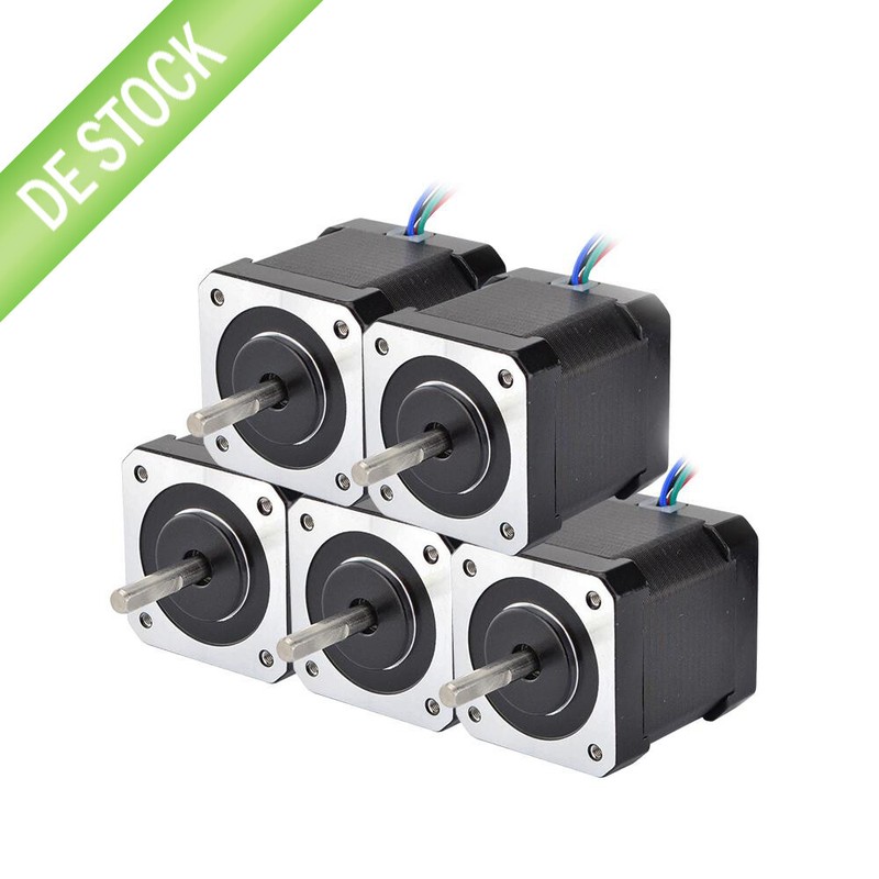 Stepperonline 1~5pcs Nema 17 Schrittmotor 0.59nm 2a 48mm 4 DrÃ¤Hte 17hs19-2004s1