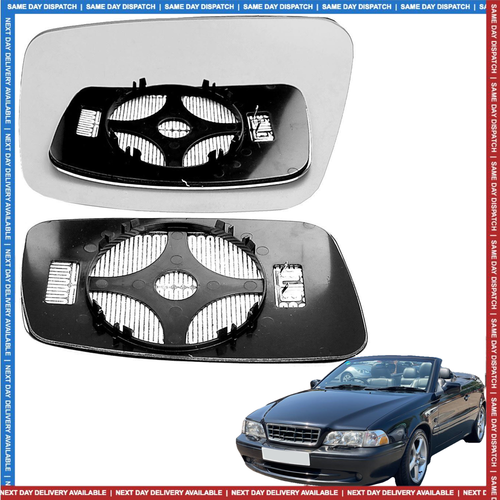 Right Driver side wing mirror glass for Volvo C70 1997-2004 Heated