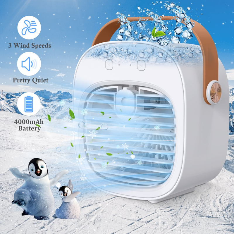 Portable Air Conditioner, Rechargeable Personal Cordless Air Cooler Quiet