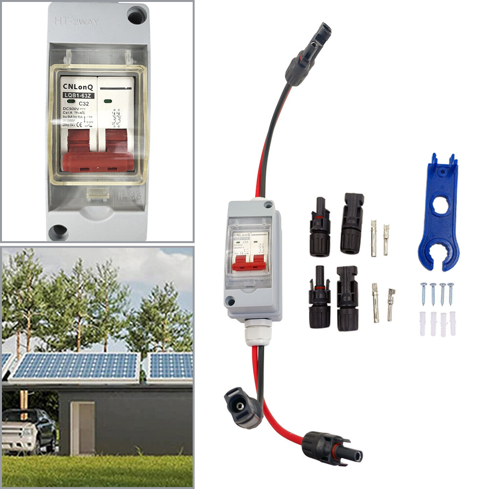 PV Isolator Switch DC 500V 32A IP65 Disconnect Circuit Breaker For Solar-Panels