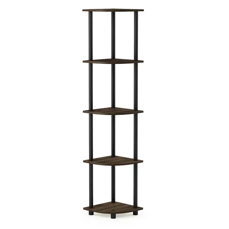 5-tier Display Rack Multipurpose Shelving Black/dark Cherry