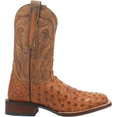 

Dan Post Boots Alamosa Страусиные ковбойские мужские коричневые классические ботинки с квадратным носком DP3876, Коричневый, Dan Post Boots Alamosa Ostrich Square Toe Cowboy