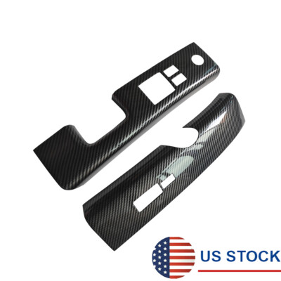 Carbon Fiber Look Interior Window Switch Covers Trim For Nissan 350Z Z33 2006-08