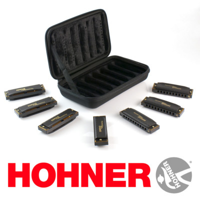 Hohner Piedmont Blues Harmonica Harp Set of 7 with Case PBH7 PBH-7