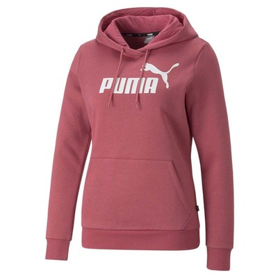 Puma Essentials Logo Pullover Hoodie Женская фиолетовая повседневная верхняя одежда 58678981