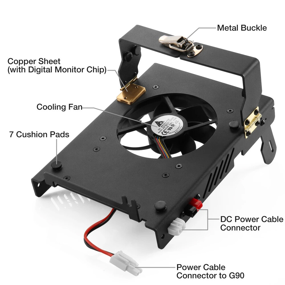 Radioddity G90-H1 Bracket Holder Stand Cooling Fan Heatsink for Xiegu G90
