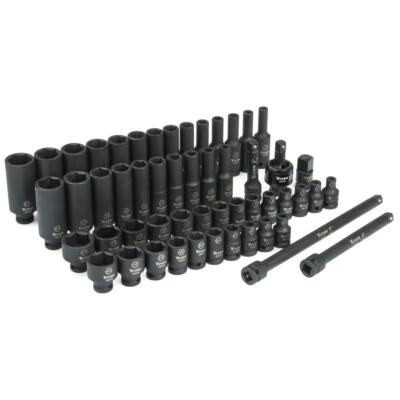 Titan Tools 46053 Impact Socket SAE Set, 53 Piece, 1/4 Inch Drive