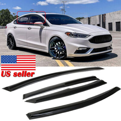 For 2013-2020 Ford Fusion JDM Mugen Style Window Visor Vent Rain Guard Deflector
