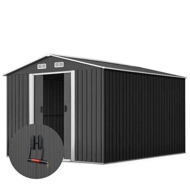 giantz garden shed workshop shelter metal tool 2.6x3.9x2m