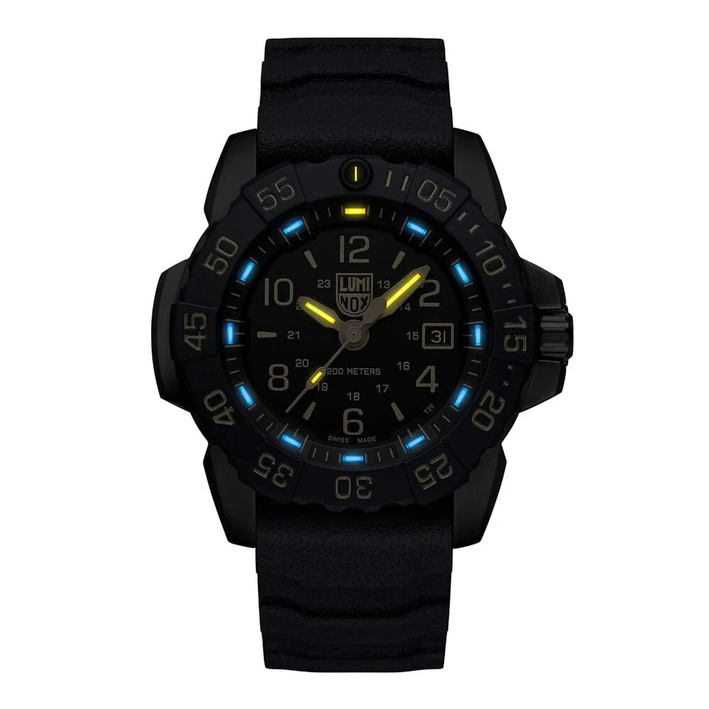 Pre-owned Luminox Navy Seal Foundation Back To The Blue Military Watch 45mm Xs.3255.cb.ns