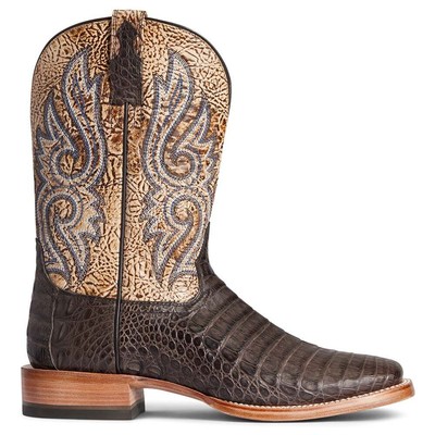 

Мужские коричневые классические ботинки Ariat Relentless Denton Alligator Square Toe Cowboy 1003, Коричневый, Ariat Relentless Denton Alligator Square Toe Cowboy