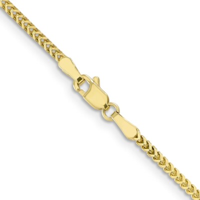 Pre-owned Skyjewelers Real 10kt Yellow Gold 1.5mm Franco Chain; 16 Inch; Lobster Clasp