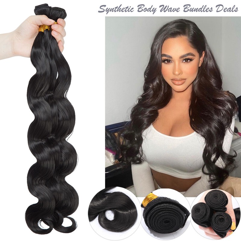 Body Wave 3-5 Bundles Hairpiece As Human Hair Extensions Weaving Sew in Hair US
