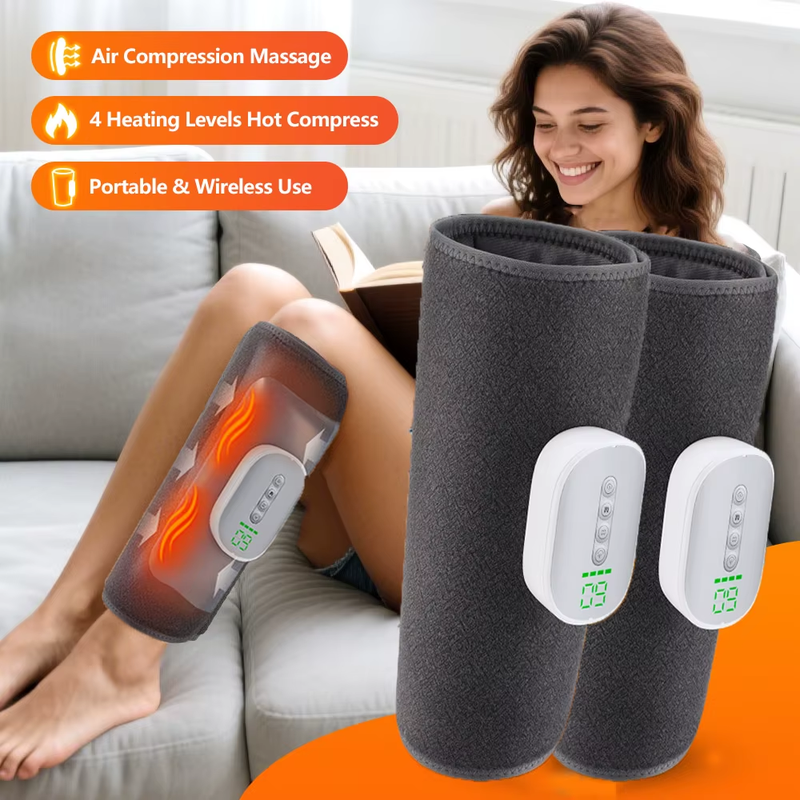 Wireless Air Pressure Calf Massager Electric 4 Mode 8 Level Airbag Compresstion