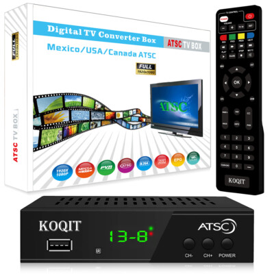 ATSC Digital Converter Box with Recording Media Player Analog TV Tuner Function