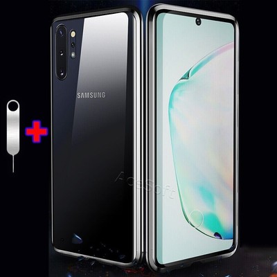 100% NEW Magnetic Adsorption Tempered Glass Case Cover f Samsung Galaxy NOTE 10+