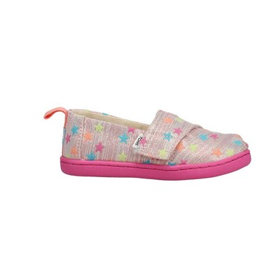 

Розовые туфли на плоской подошве TOMS Alpargata с разноцветными блестками на каждый день для девочек 10017784T, Розовый, TOMS Alpargata Multi Glimmer Slip On Youth