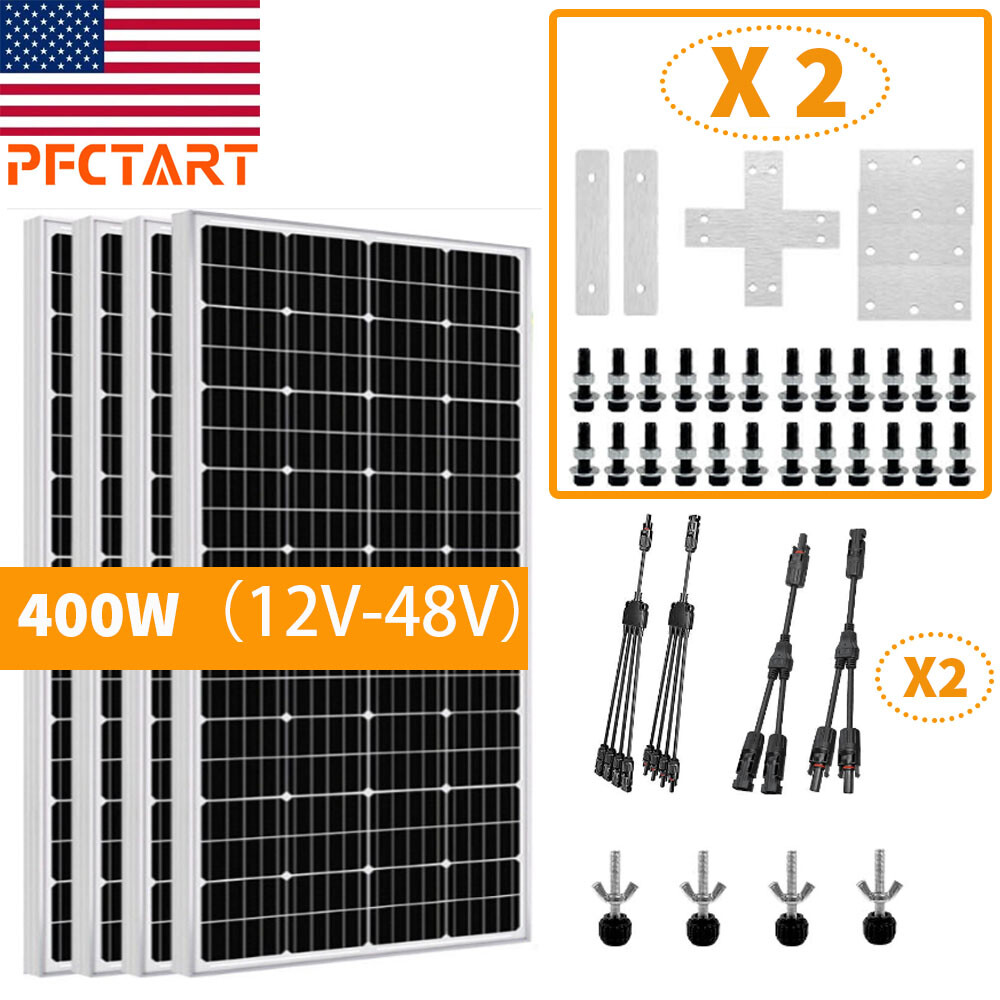 400W MONO Solar Panel kit 12V/24V/36V/48V for Homes RV Trail