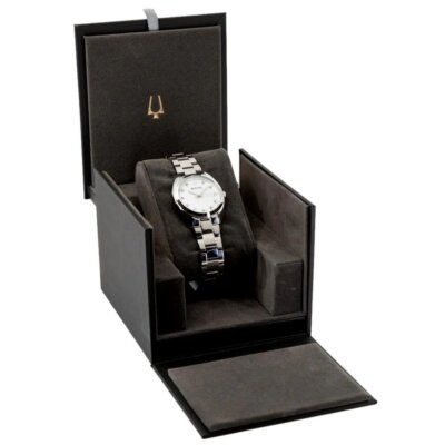 Pre-owned Bulova Silver Womens Analogue Watch Surveyor 96p228