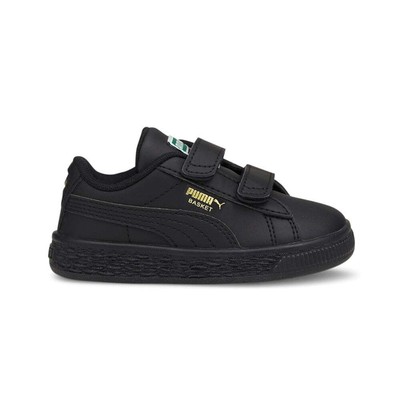 Puma Basket Classic Xxi V Slip On Kids Boys Черные кроссовки Повседневная обувь 3805720