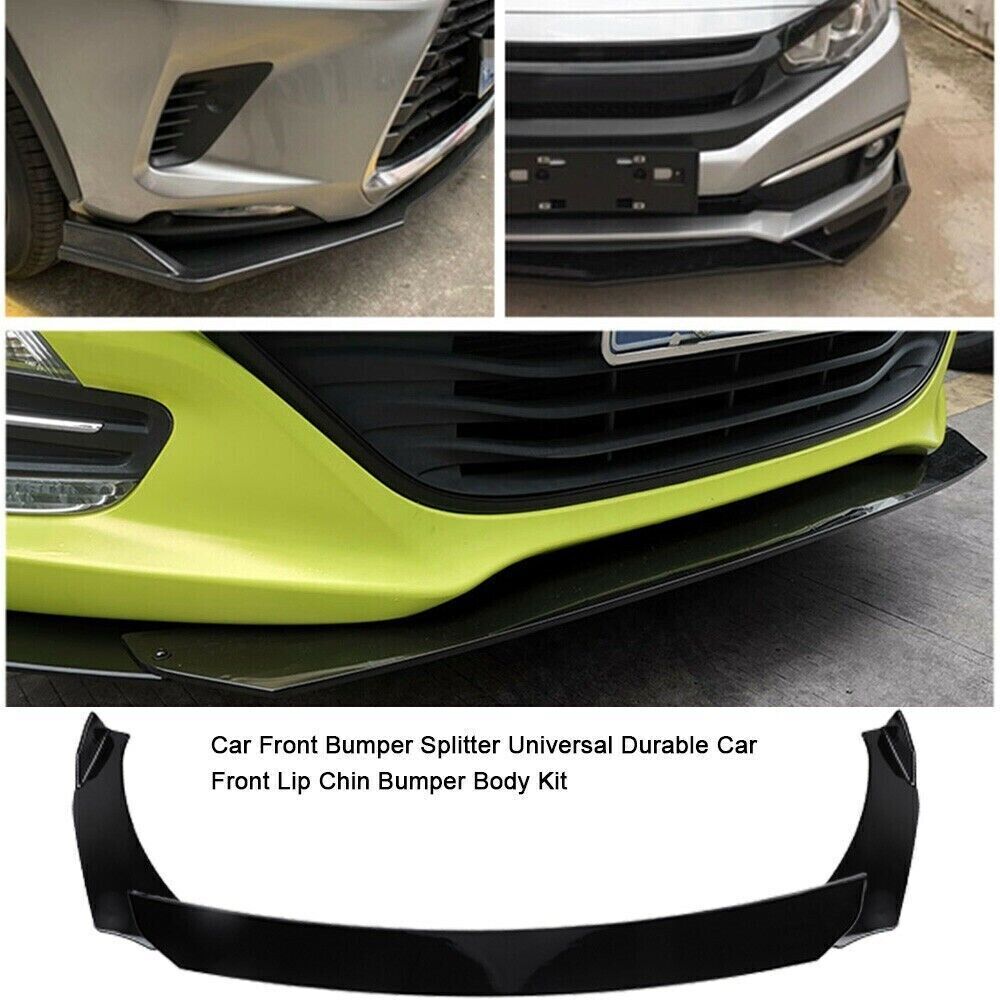 Gloss Black Front Bumper Lip Splitter Spoiler For VW Golf MK6 MK7 GTI GTD R ABS
