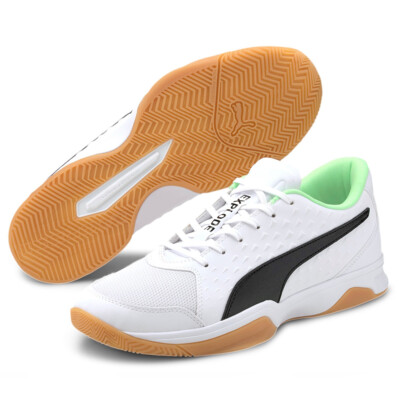 PUMA EXPLODE 2 Senior Hallenschuhe weiß-schwarz-grün 106216-02