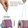 1mm Stretchy Bracelet String, Sturdy Rainbow Elastic String Elastic Cord for Jewelry Making, Necklaces, Beading and Crafts