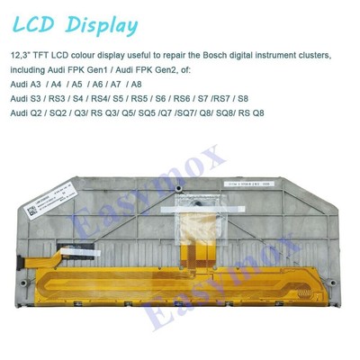 12.3'' LCD Display For Audi A3 A4 A6 Q5 Q7 TT Bosch Virtual Cockpits Instrument