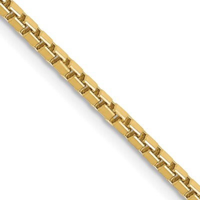 Pre-owned Superdealsforeverything Real 10kt Yellow Gold 1.9mm Box Chain; 24 Inch; Lobster Clasp