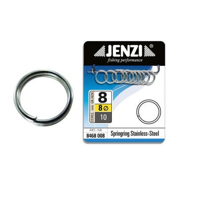 Jenzi Split Rings Stainless 10 Piece Split Ring Seeringe Safety Ring Silver