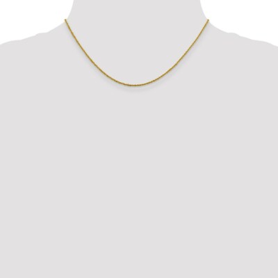 Pre-owned Superdealsforeverything Real 14kt Yellow Gold 1.3mm Sparkle Singapore Chain; 16 Inch; Lobster Clasp