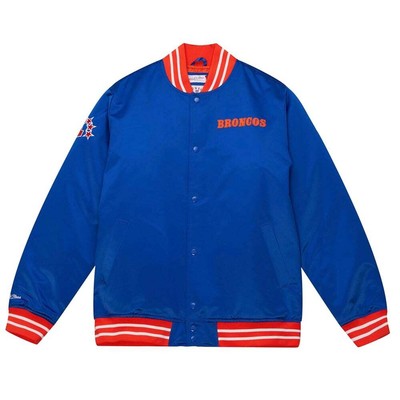 

Mitchell - Ness Heavyweight Satin Jacket Mens Size  Повседневная спортивная верхняя одежда, Синий, Mitchell - Ness Heavyweight Satin Jacket