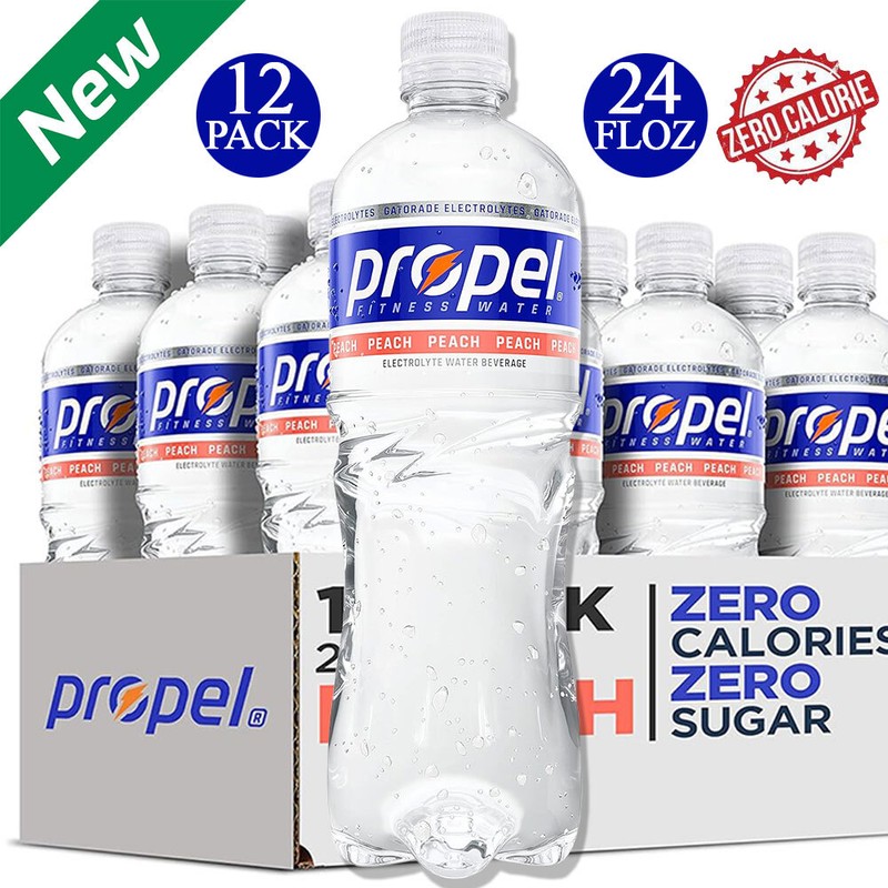 12 Propel Peach Zero Calorie Water Electrolytes Beverage 24oz Agua Cero Calorias