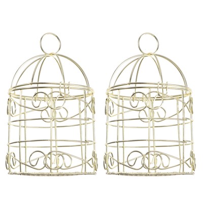  2 PCS Hanging Bird Cage Parakeet Feeder Home Decoration Garden