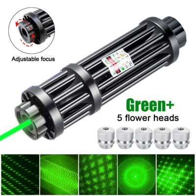 8000m Green Laser Pointer SOS  Visible Beam Light Torch With Battery