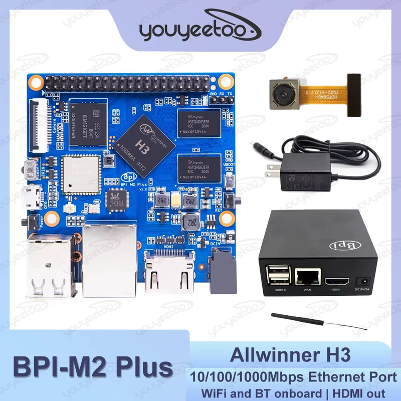 Banana Pi BPI M2 Plus Allwinner H3 1GB SDRAM BPI-M2+ HDMI Out WiFi BT CSI Androi