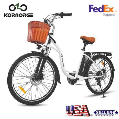 Electric Bicycle for Sale: 26 350W  Electric Bike Classic Cruiser with 36V 12.5AH BATTERY For Women's Ebik in Compton, California