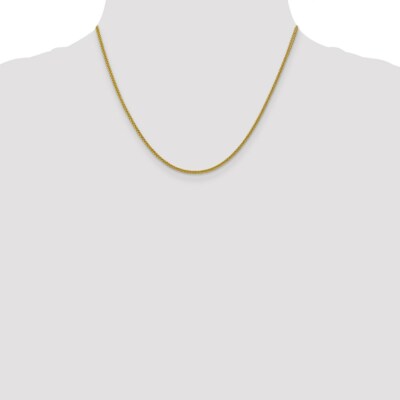 Pre-owned Superdealsforeverything Real 14kt Yellow Gold 2mm Semi-solid 3-wire Wheat Chain; 18 Inch; Lobster Clasp