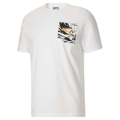 

Puma Power Summer Faux Pocket Crew Neck Футболка с коротким рукавом Мужская белая повседневная футболка, Белый, Puma Power Summer Faux Pocket Crew Neck Short Sleeve T-Shirt