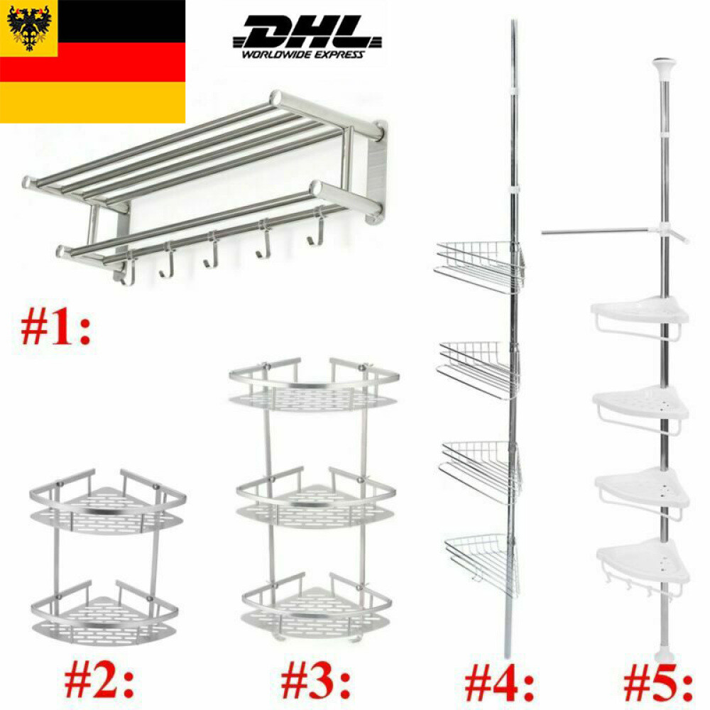 badezimmer-ablagen, schalen & körbe 2x edelstahl duschregal