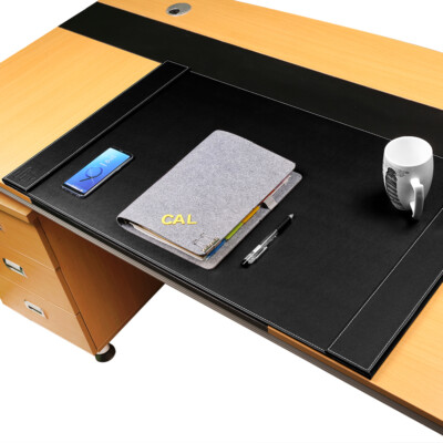 34''x20'' Genuine Leather Office Laptop Desk Pad Non Slip Game Mouse Keyboard Mat
