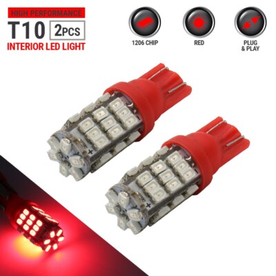 T10 921 High Power Red LED License Plate Interior SMD Light Bulbs