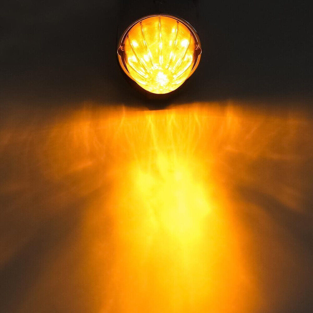 5x 17 LED Amber Torpedo Cab Roof Top Marker Light For Kenworth Peterbilt Truck