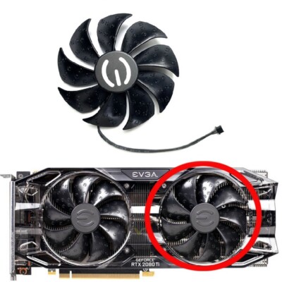 87mm EVGA RTX 2060 SUPER 2070 2080 Ti XC Graphics Card Fan Replacement 42mm TD67