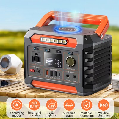 Kepeak 300W 288Wh Solar Power Station Portable Solar Generator Backup DC/AC/USB